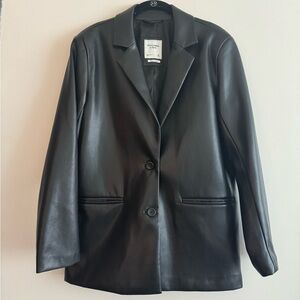 Abercrombie & Fitch Vegan Leather Blazer